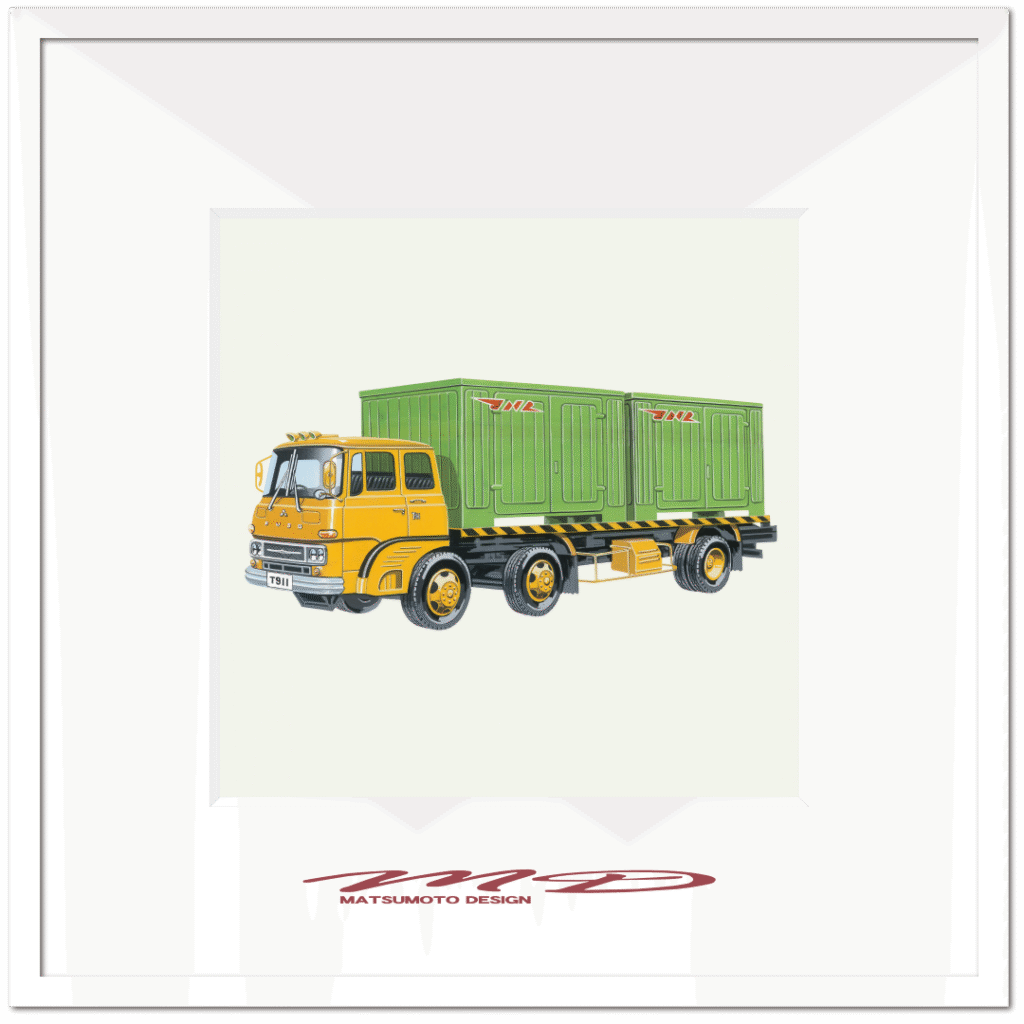 作品No.074『ふそうコンテナ運搬車』